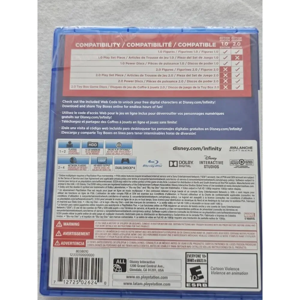 Disney Infinity 2.0 Edition Sony PlayStation 4 PS4 Video Game NEW